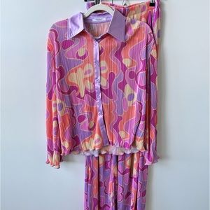 Peppermayo Exclusive - 90s Muse Pants & Change of Pace Shirt - Psychedelic